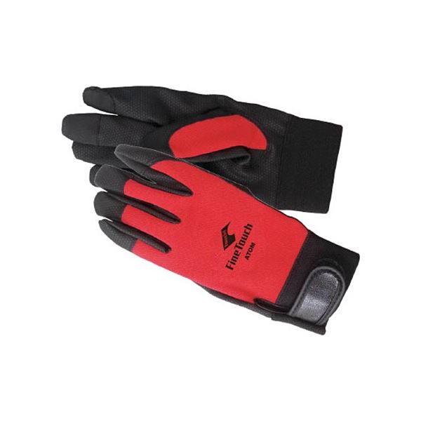 (まとめ) アトム ファインタッチ レッド L 2027R-L 1双 (×10セット)