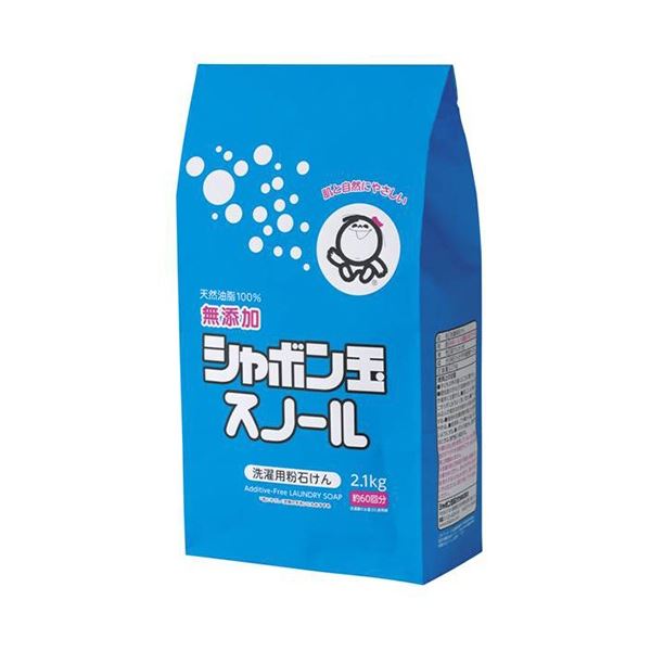 (まとめ) シャボン玉石けん 粉石けんスノール紙袋 2.1kg 1個 (×3セット)