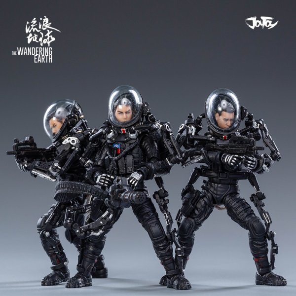 JOYTOY 流浪地球中国救援隊隊長 偵察兵 重機関銃士 1/18 アクションフィギュア JT0388