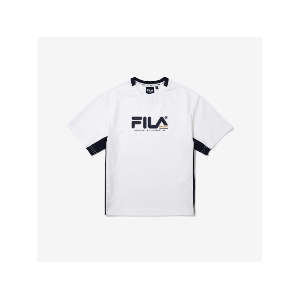 [FILA KIDS] パフォーマンスカラーマッチング T シャツ (FK2RSG2501M_OWH) Q0ZFK2RSG2501MOWH