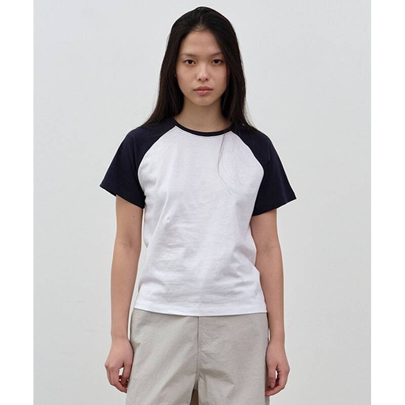 Nau W ラグラン半袖Tシャツ ホワイト 496231