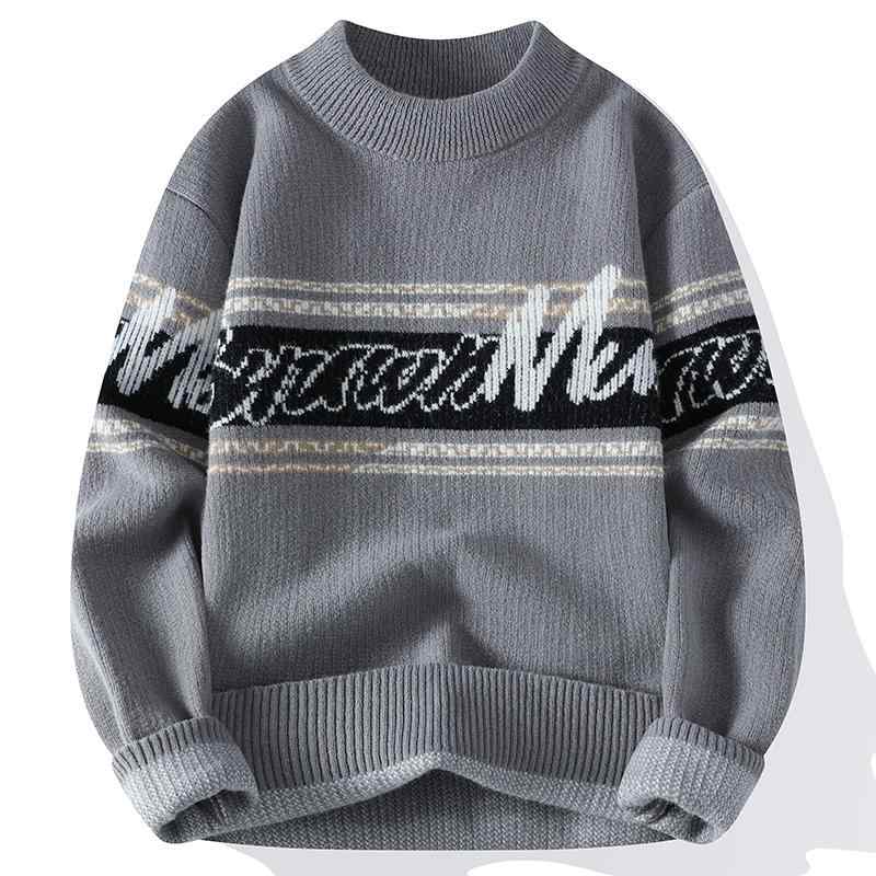 メンズ ファッション 服 オシャレ シンプル 大人 かっこいい 大きいサイズ ストリート 紳士服 ラウンドネック セーター 秋冬 長袖 レイヤリング シャツ カジュアルインナー ウール 服 ニット