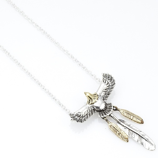 メンズネックレス シルバー925 シルバー ペンダント 鷹 イーグル 鷲 ウィング フェザー