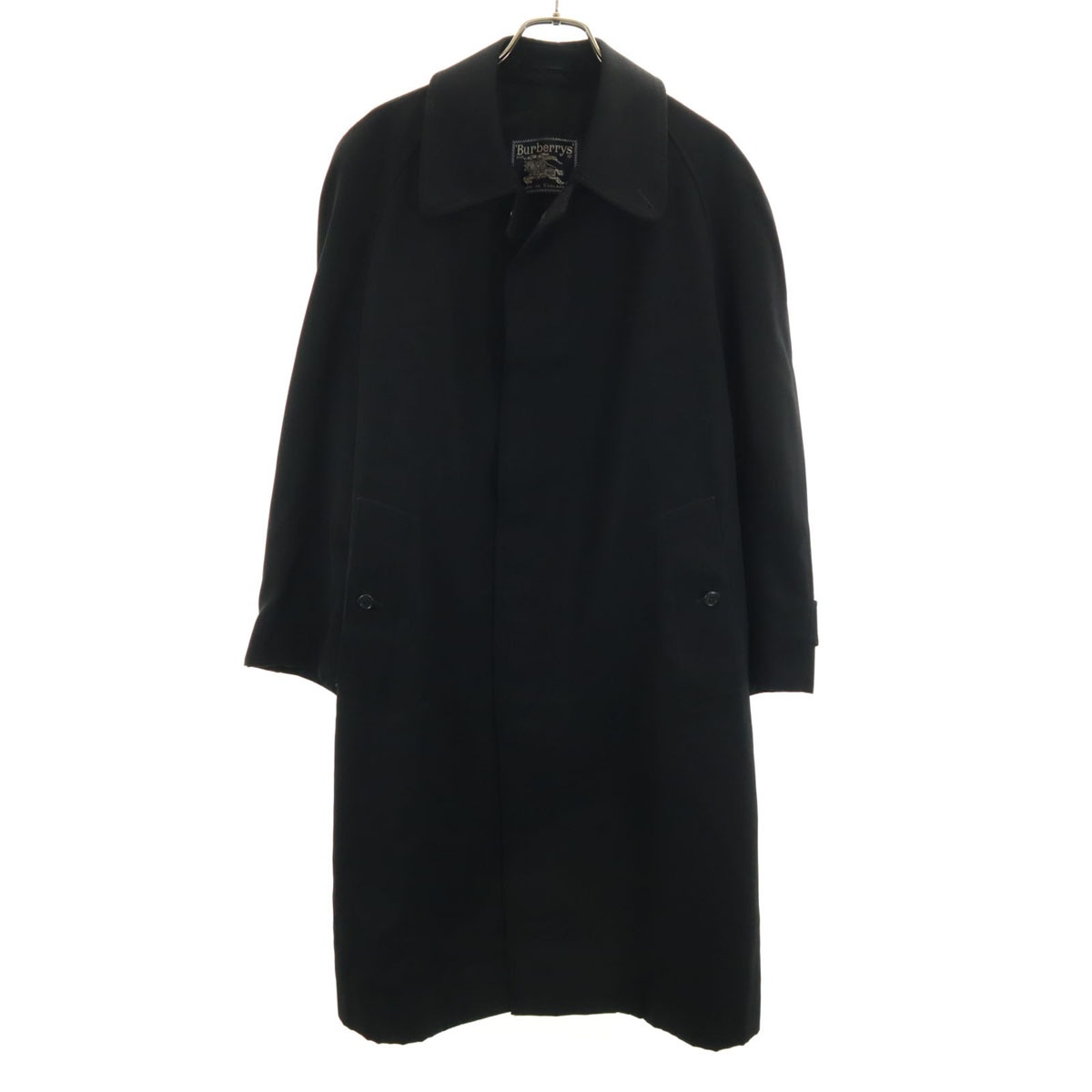 Burberrys バーバリーズ 80s 英国製 ヴィンテージ ロングコート ブラック メンズ 古着