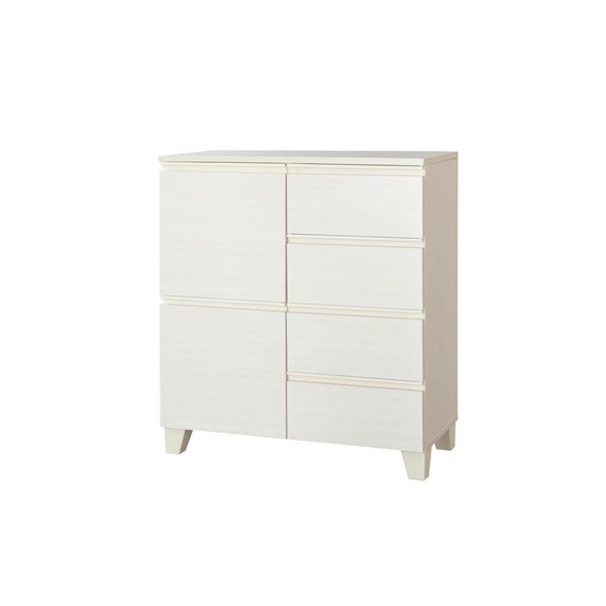 アイリスオーヤマ リビングキャビネット RCB-790 オフホワイト 【お客様組立】 棚 キャビネット チェスト 収納 おしゃれ シンプル