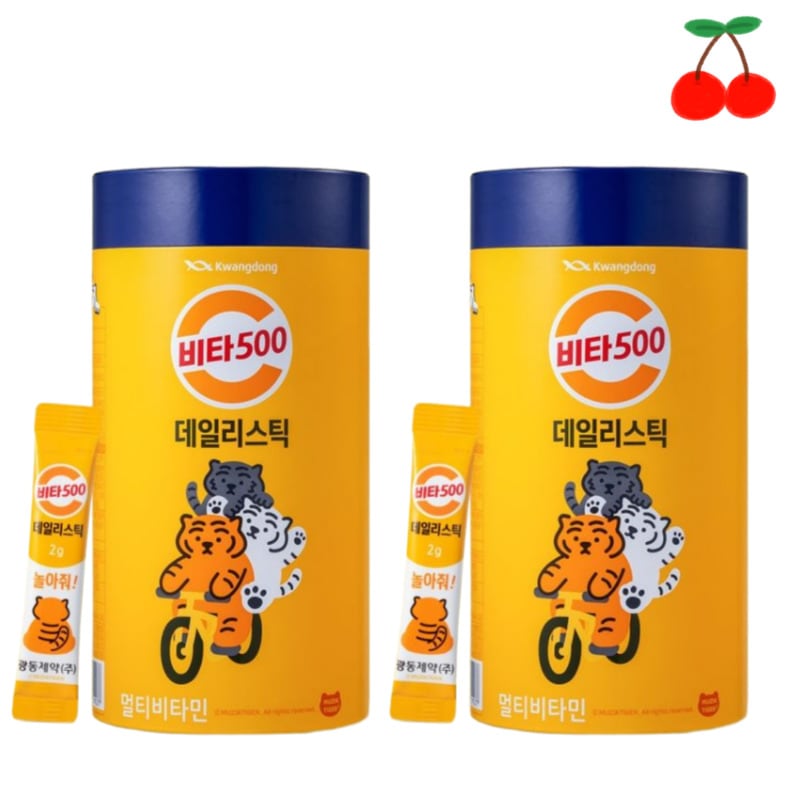 [大容量1+1]ビタ500 デイリースティック 高含量 粉 ビタミンC 180包X2個 ビタミンC補助食品 サプリメントビタミン剤 免疫