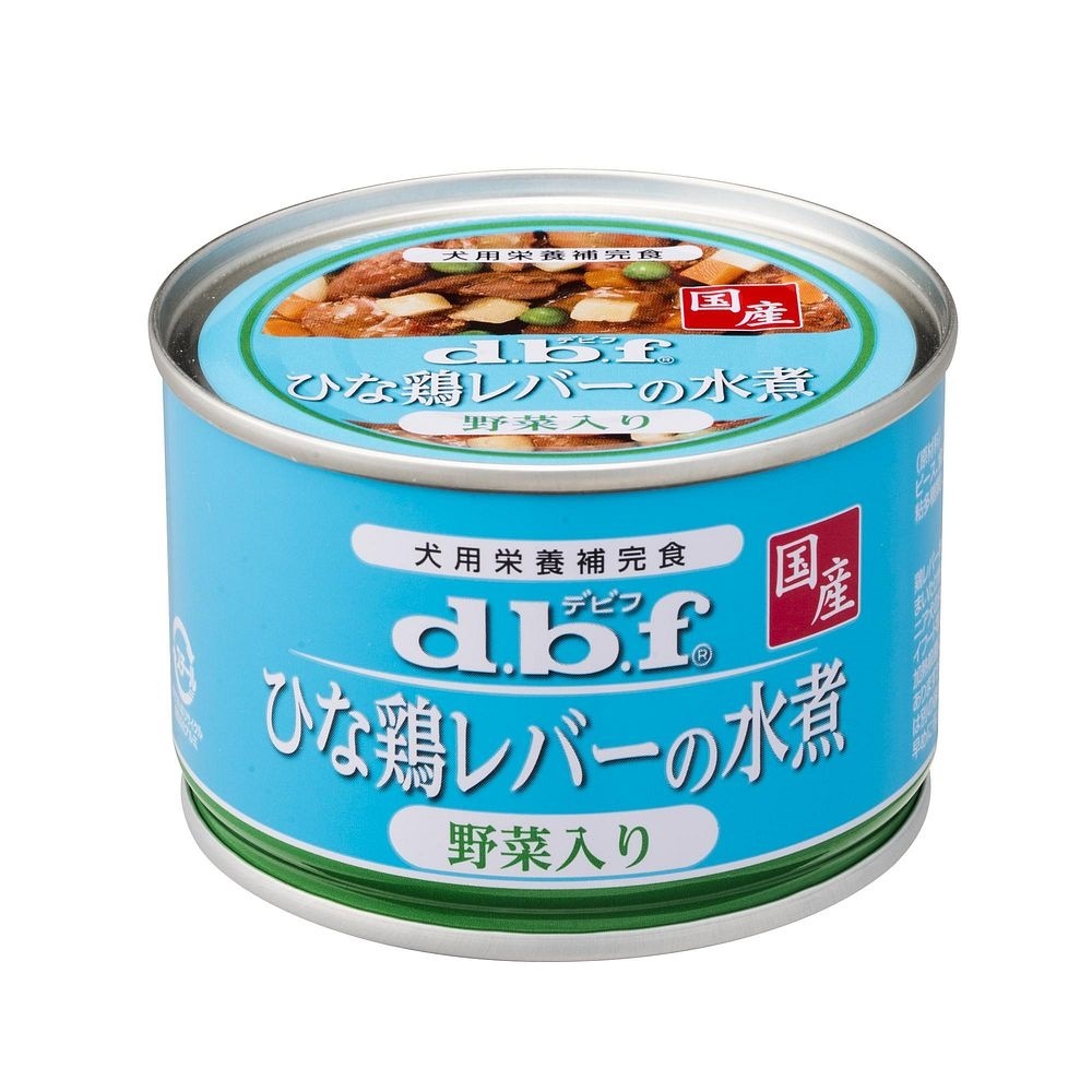 （まとめ買い）デビフ ひな鶏レバーの水煮野菜入り 150g 犬用缶詰 ドッグフード [x24]