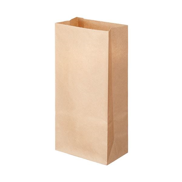 （まとめ） TANOSEE 角底袋 8号ヨコ155タテ320マチ幅95mm 未晒 1パック（500枚） 10セット