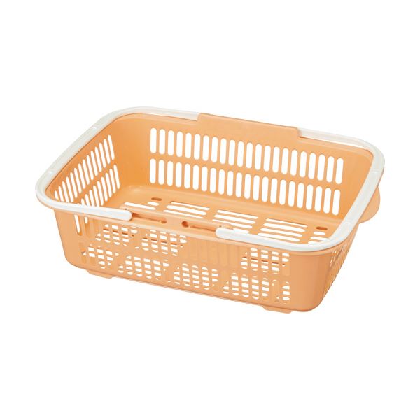 （まとめ）アサヒ化成 サンテール のせのせバスケット ペールオレンジ K-0151 1個 [x20]