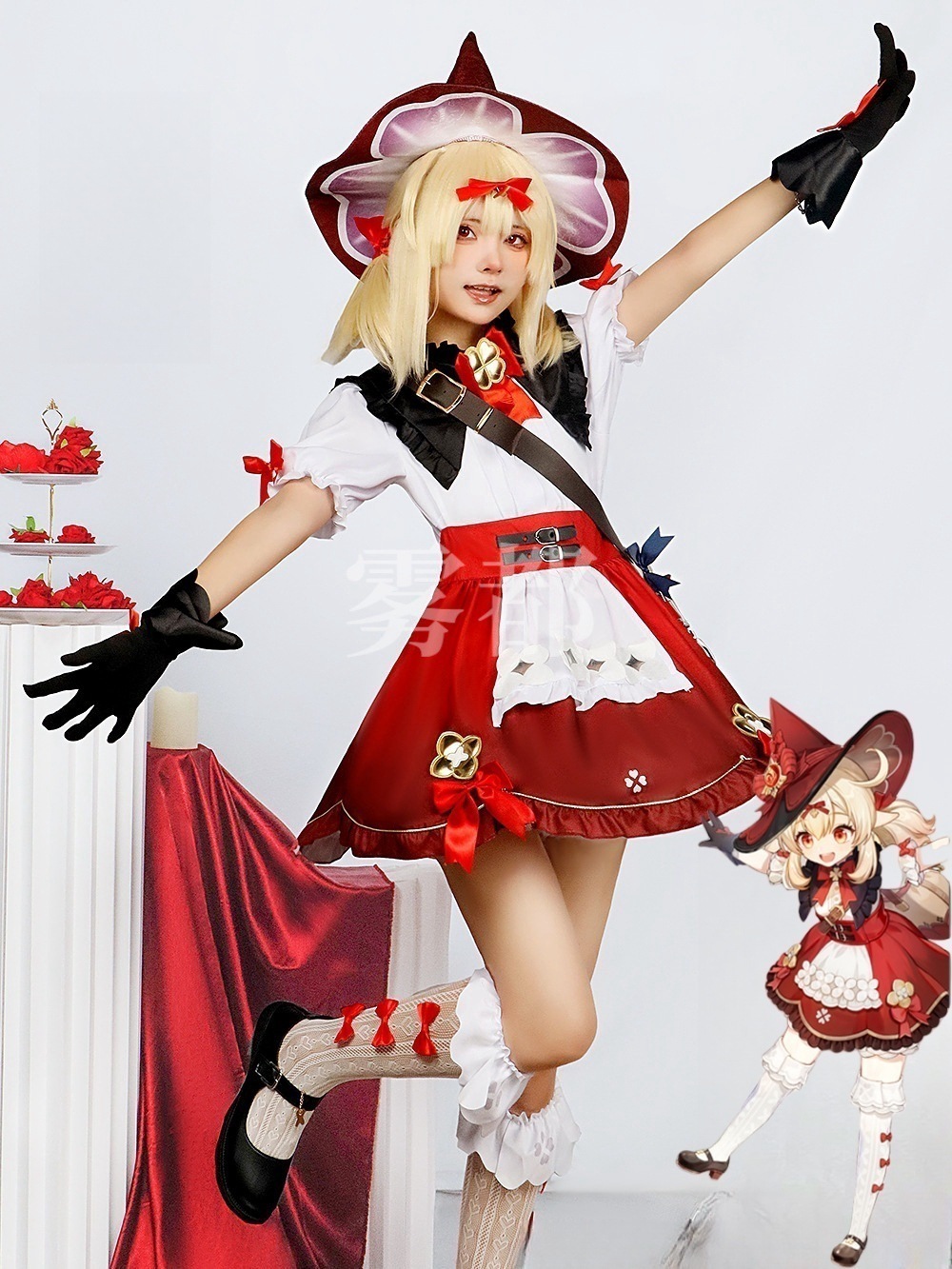 メガ割 可莉琪花星烛 セットアップ Genshin コスプレ Klee 原神 クレーイベント用品 変装 仮装 6,584円