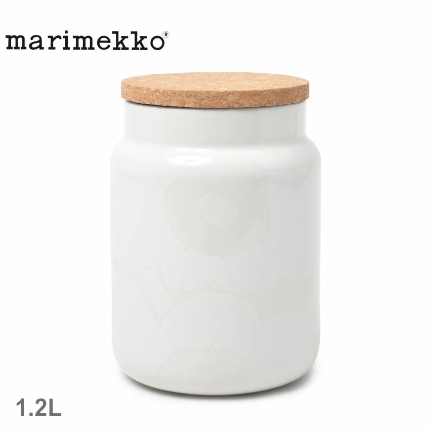 Unikko Jar 1.2L 72880 食器 キッチン インテリア ウニッコ 花柄 かわいい ナチュラル 小物入れ 蓋 ブランド プレゼント ギフト 贈り物 おしゃれ 北欧 人気