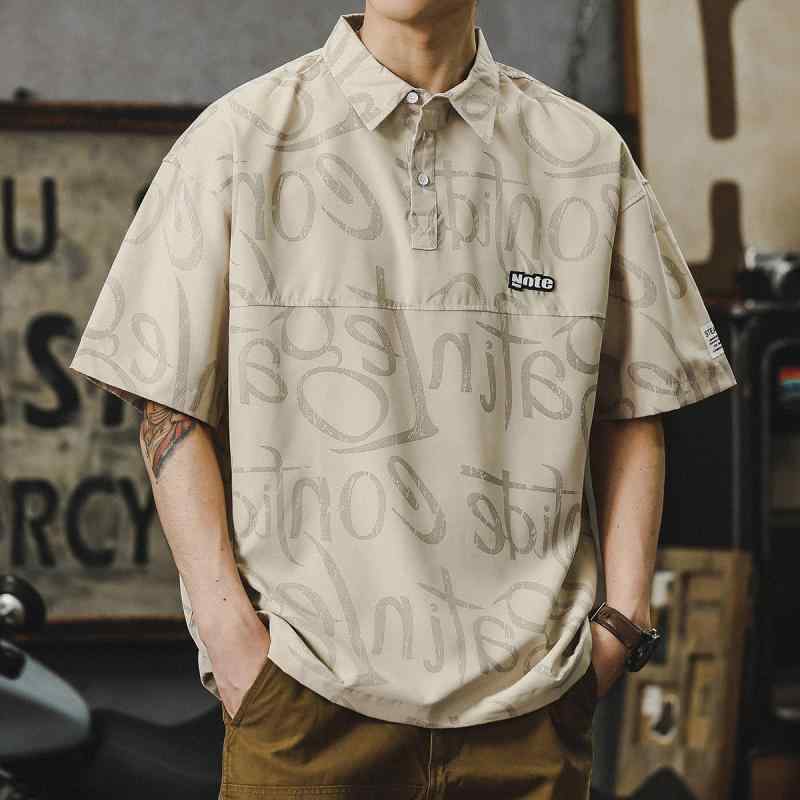 ポロシャツ メンズ アメリカン スタイル 冷感 Tシャツ 夏 速乾 半袖 大きいサイズ 薄手 ワークシャツ 五分袖 ドロップスリーブ アメリカンカジュアル