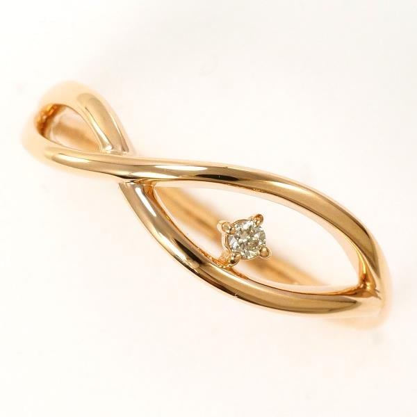 メゾンジュエル K10PG リング 指輪 10号 ダイヤ 総重量約1.4g ジュエリー 中古