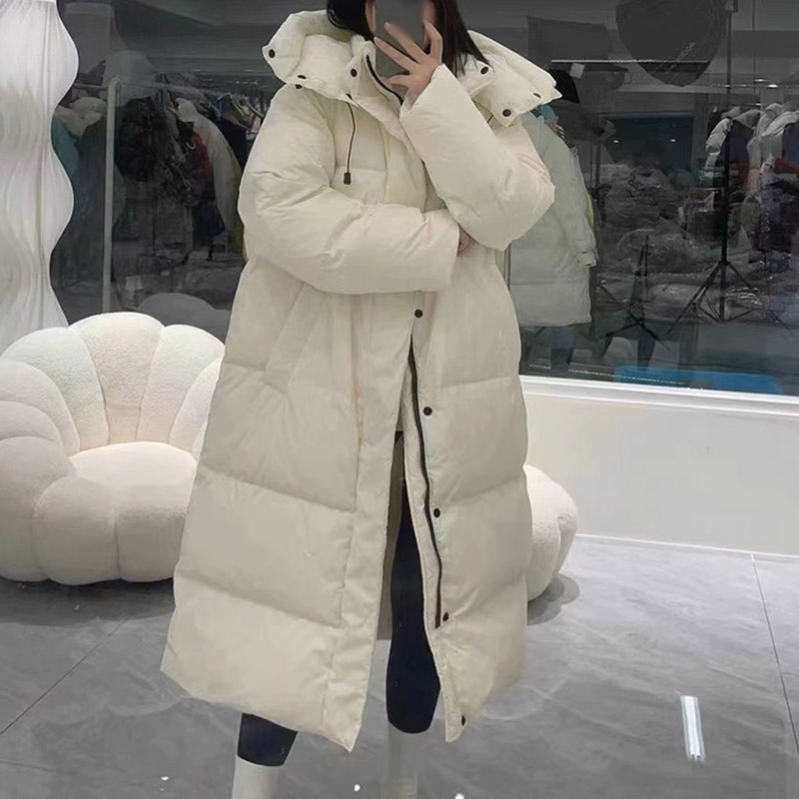 軽量 ロング ダウンコート アウター 外套 上着 膝下 高級 ファッション aライン 着痩せ 撥水 秋 冬 冬物 冬服 フード付き 無地 厚手 防風 保温 レディース 大きいサイズ ウィンタージャケッ