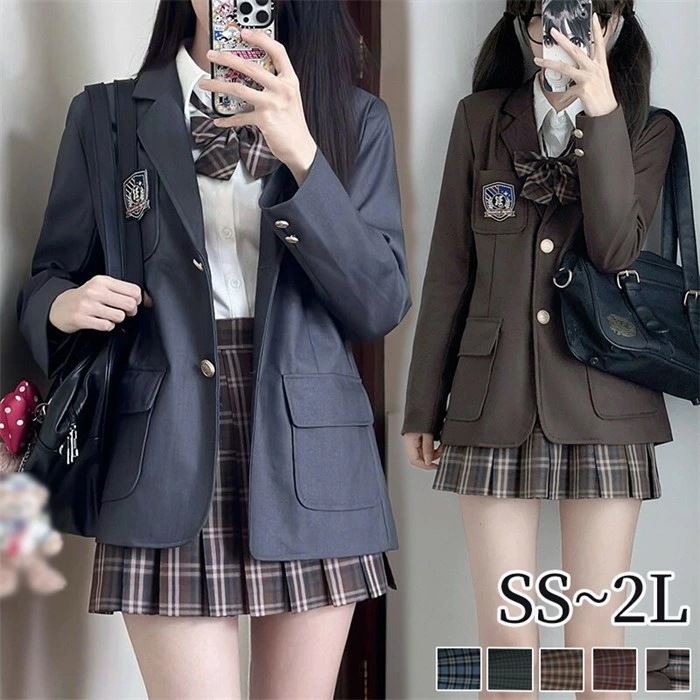 5点セット 入学式 卒業式 スーツ 女の子 長袖 中学生 高校生 制服 学生制服 女子高生 小学生 ブレザー スカート チェック柄 レディース お受験 結婚式 発表会 入学 通学 ジュニア フォーマル