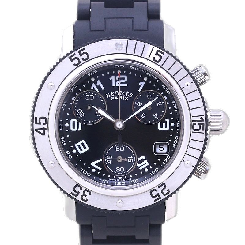 クリッパー ダイバークロノ CL2.315.330/3775 ステンレススチールxラバー レディース/130386【中古】【腕時計】 80,135円
