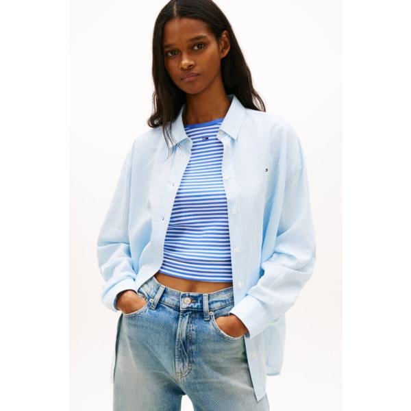 女性リネンブレンドリラックスシャツ T32G1WSH04TWT1 TOMMY JEANS