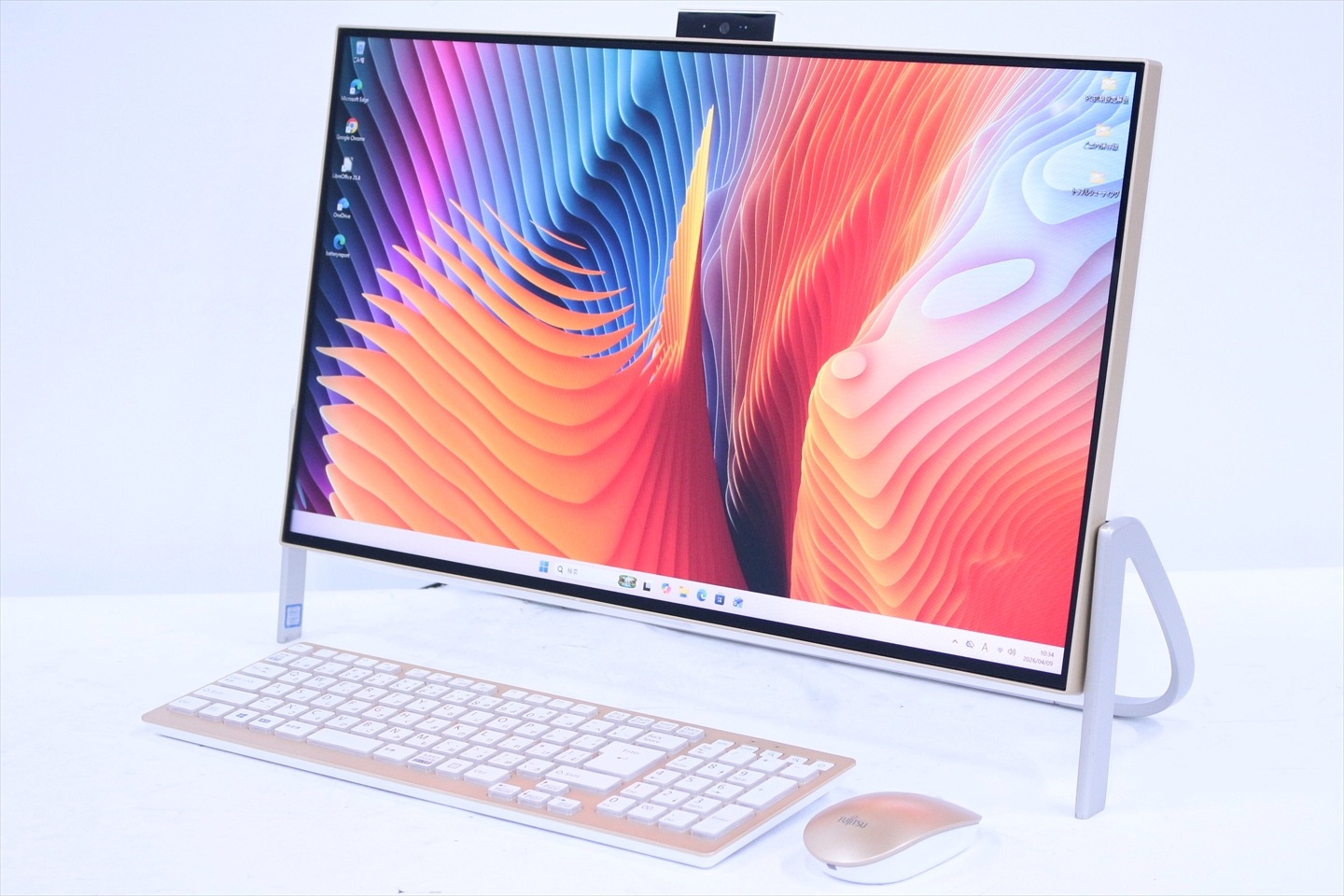即配 良品 ゴールドxホワイト パワフルCorei7 ESPRIMO FH77/C2 i7-7700HQ 8G 256G+1.0TB 23.8FHD Blu-ray AAA評価