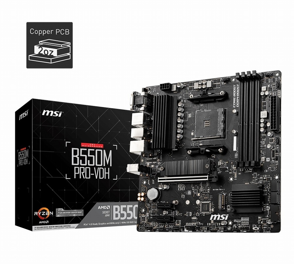 MSI B550M PRO-VDH MicroATXマザーボード B550MPROVDH