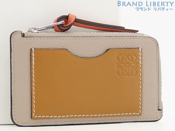 外超美品ロエベアナグラムコインカードホルダーL字ファスナーカードケースコンパクト財布C660Z40X04