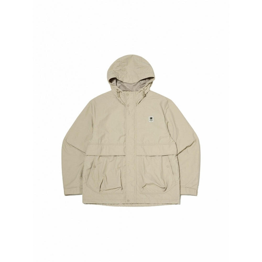 コダックアパレルモノクロームスープレックスフード付きジャケットベージュ