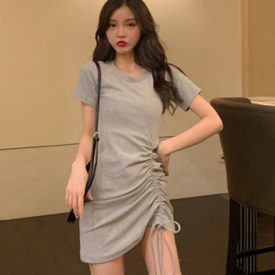 ワンピース デート ショート ショート丈 袖あり 半袖 スリム タイト 細身 かわいい 大人可愛い きれいめ シンプル カジュアル 大人 上品 おしゃれ お洒落 主役級 存在感 夏 10代 20代