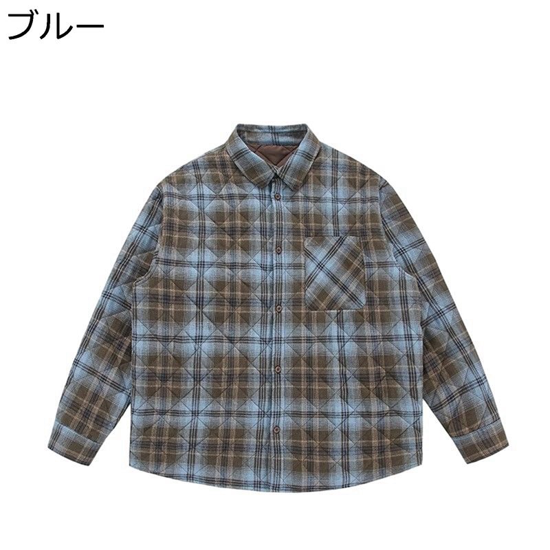 チェックジャケット メンズ シャツジャケット 秋冬 裏起毛 薄ボア 厚手 暖かい 保温 防寒 韓国風 おしゃれ レトロ カジュアル スポーツ アウトドア