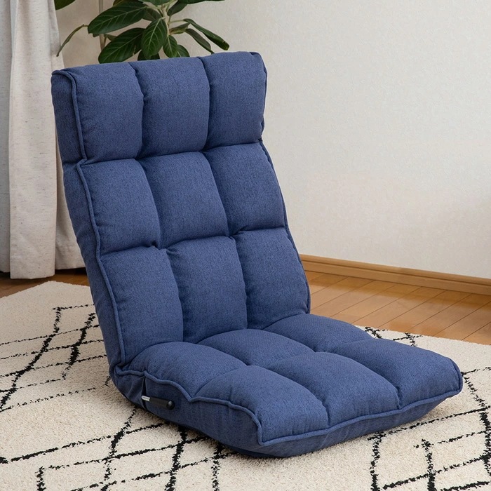 座椅子 kukka クッカ 北欧スタイルの座椅子 RMBS-55-NV ネイビー