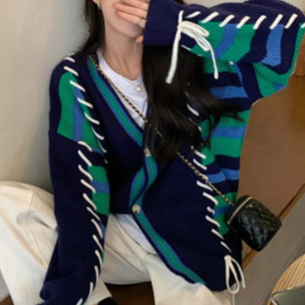 トップス カーディガン 長袖 Vネック かわいい 大人可愛い おしゃれ お洒落 レトロ 大人可愛い