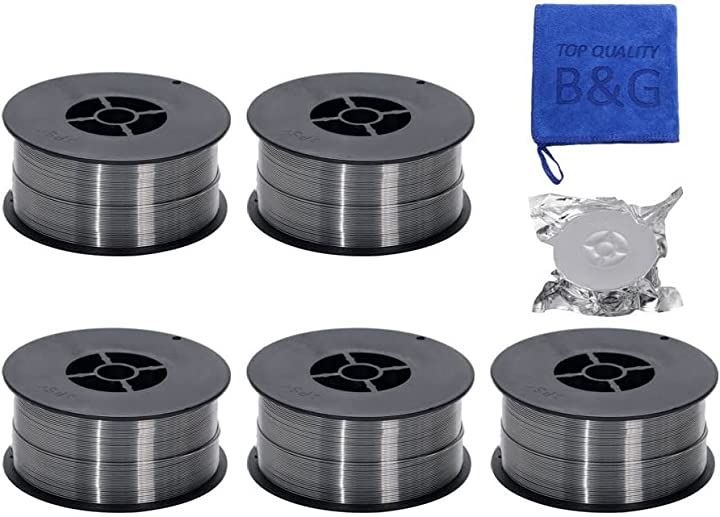 5個セット フラックスワイヤー 0.8mm x1kg 5個フラックス入り 半自動溶接 軟鉄用 MiG ノンガス ワイヤースズキッド アーキュリー MIG100 MIG130 MIG160