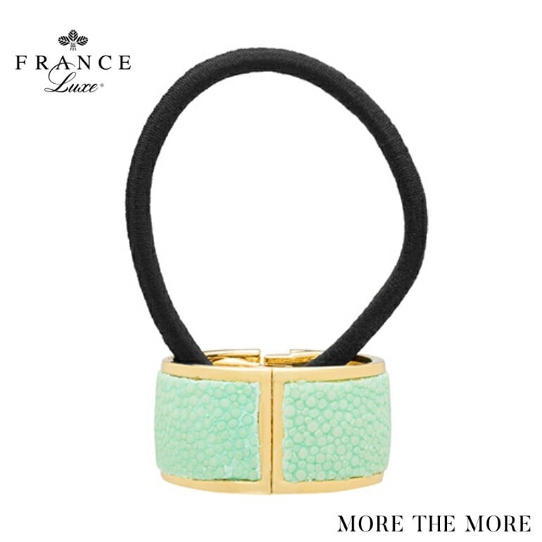 France Luxe フランス ラックス スティング レイ カフポニー（ミント アートデコ） ヘアカフ 簡単 ポニーテール ヘアゴム ポニーカフ 高級 まとめ髪 レディース ヘアアクセサリー