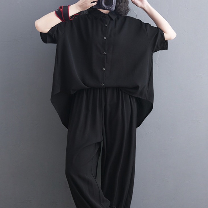 レディース トップス シャツ ブラウス 前開き 長袖 襟付き ワイド オーバーサイズ ボタン 薄手 かわいい 大人可愛い シンプル カジュアル おしゃれ かっこいい レトロ こなれ感 ラフ