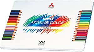 三菱鉛筆 消せる色鉛筆 ユニアーテレーズカラー 36色 UAC36C