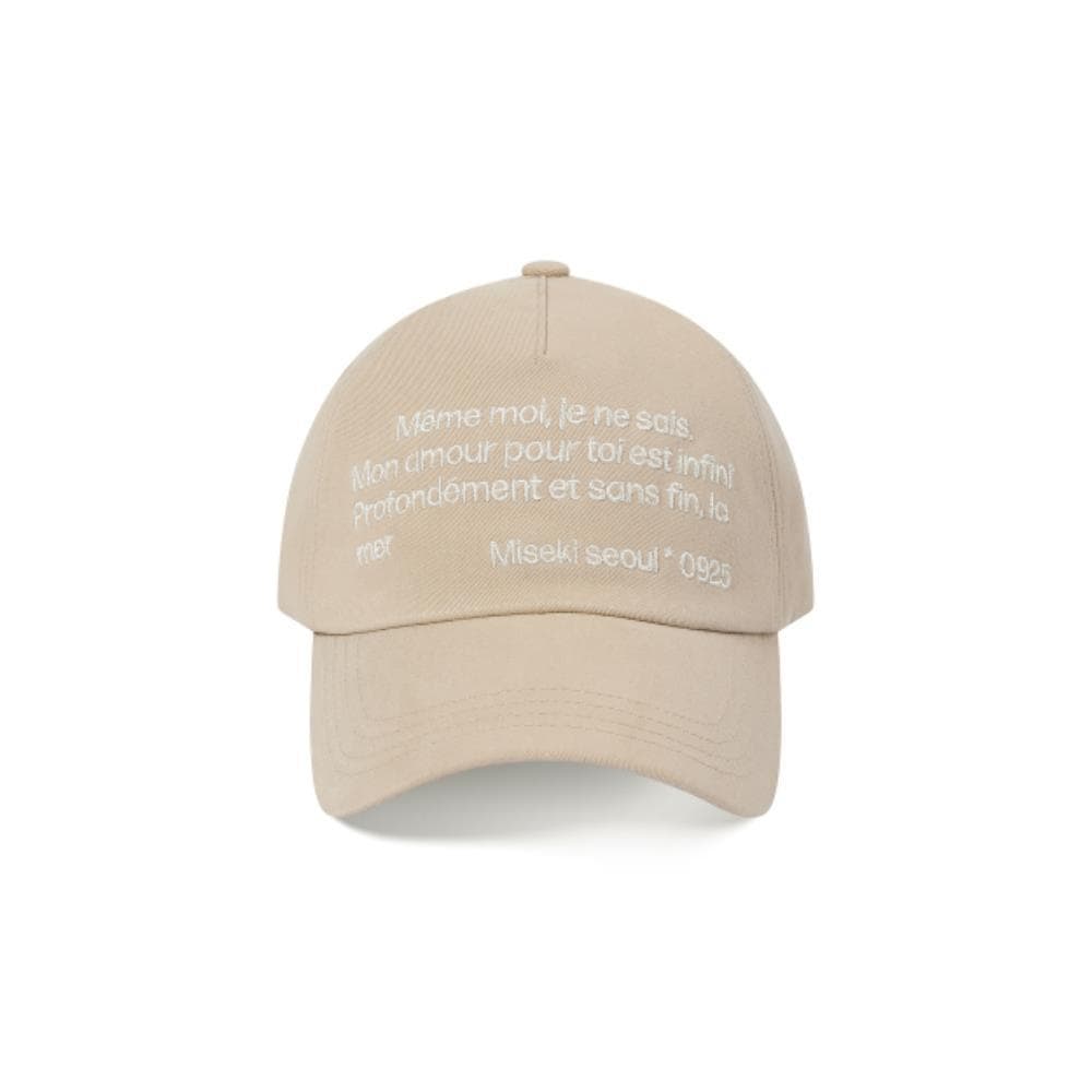 MISEKI SEOUL Misekiseoul quote ball cap BEIGE MSK252AC01