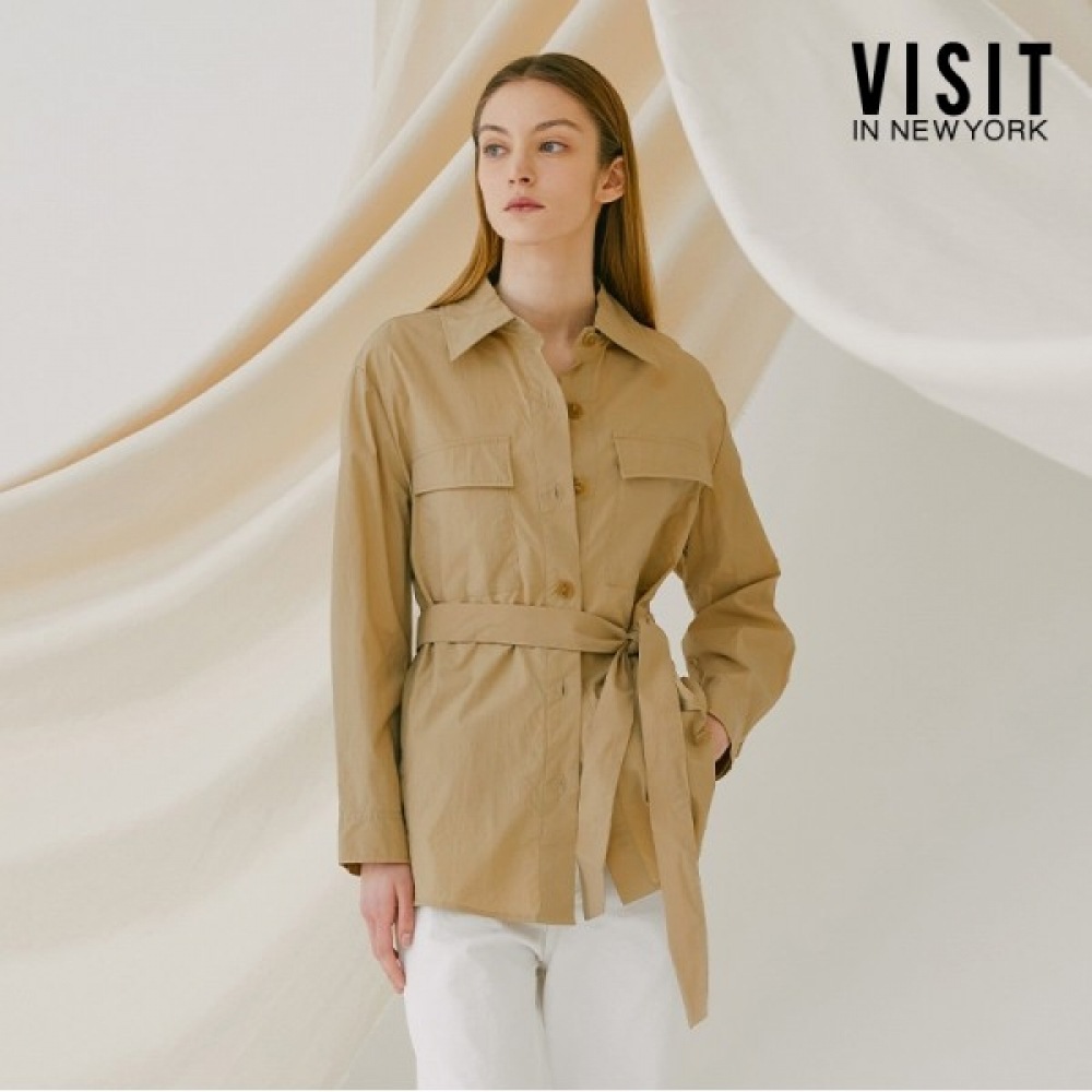 (ニューヨーク訪問) ベルト付きシャツジャケット (VX3JKV1)