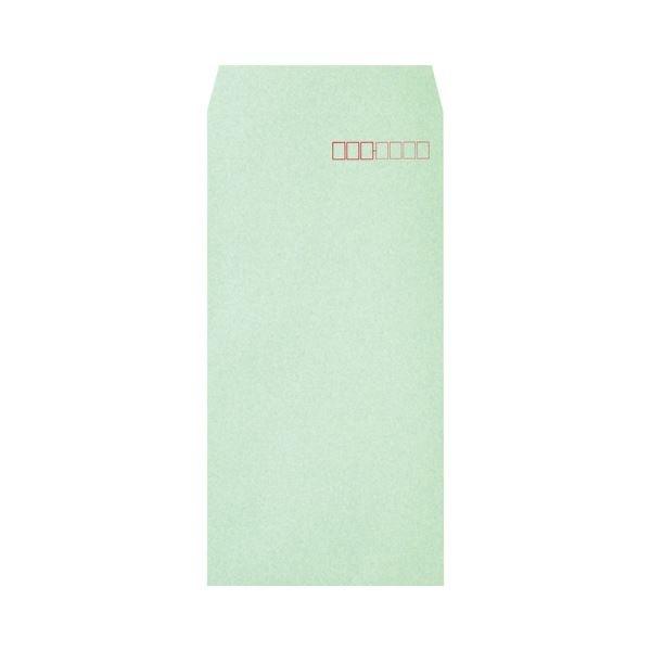 （まとめ） ハート 透けないカラー封筒 長3 80g／m2 パステルグリーン XEP290 1セット（500枚：100枚5パック） 5セット
