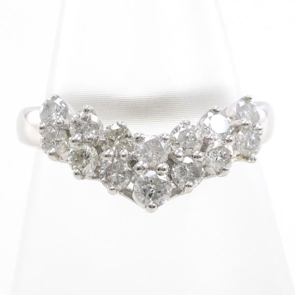 PT900 プラチナ リング 指輪 11号 ダイヤ 0.75 総重量約5.1g ジュエリー 中古