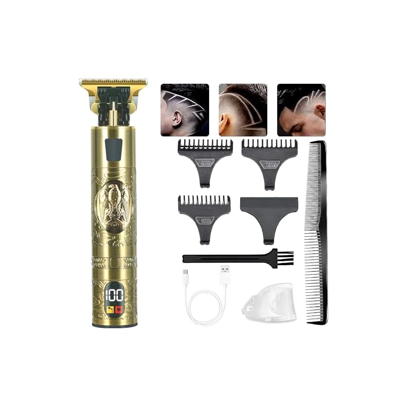 電動バリカン Refaney ヘアーカッター 散髪用 コードレス USB充電式 ばりかん 防水 高さ調節可能2-4mm LEDディスプレイ ヘアクリッパー 水洗い可 プロ仕様 残量表示可 低騒音 メン