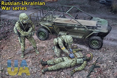 マスターボックス 1/35 ウクライナ軍マングース救急型+武装衛生兵2体負傷兵1体【MB35246】 未塗装組立フィギュア MB35246 ウクライナ マングースキュウキュウガタw/エイセイヘイ