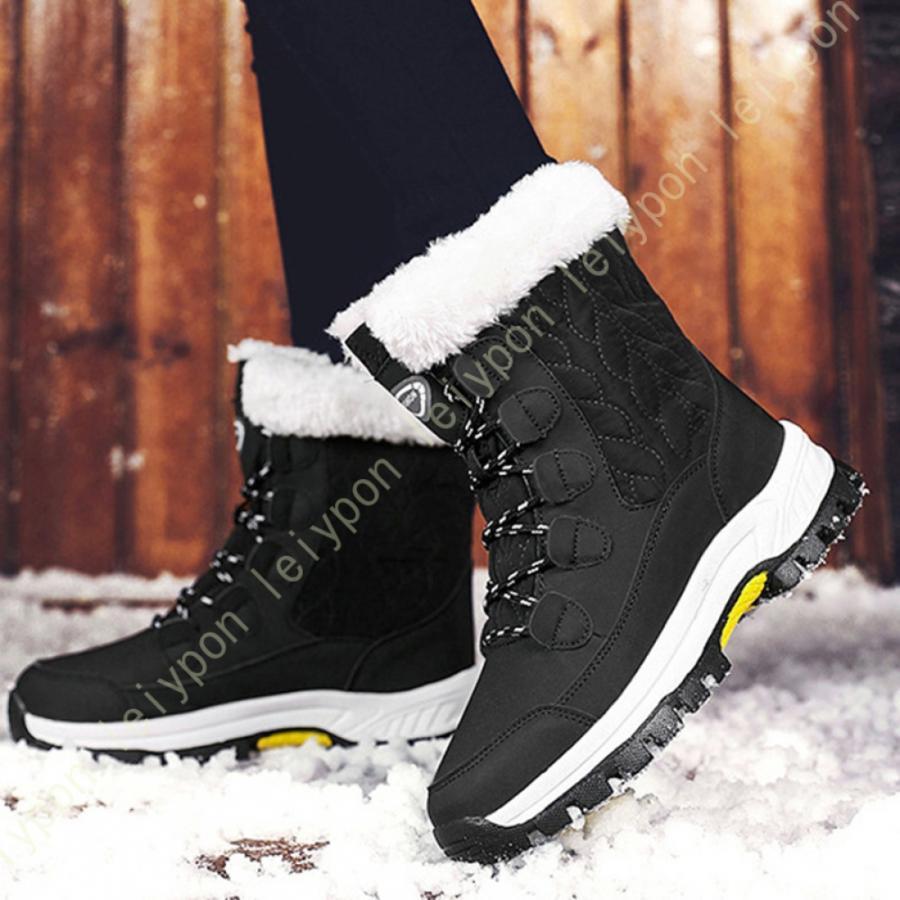 スノーシューズ メンズ スノーブーツ 防寒靴 防寒 ブーツ 靴 雪靴 ウィンターブーツ 冬靴 裏起毛 防滑 厚底 カジュアル ボア トレッキングシューズ