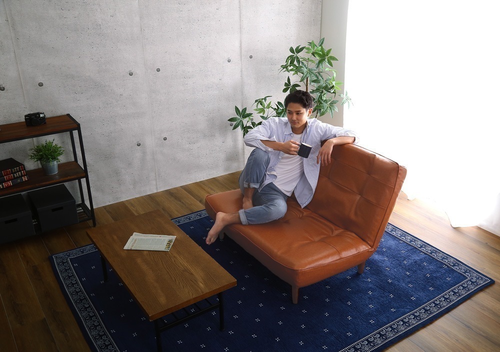 ソファー 2人掛け リクライニング ヴィンテージ ハイバック 本革風レザー ポケットコイル 完成品 二人掛け