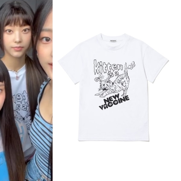 【NewJeans着用】New vaccine tee - white 半袖Tシャツ