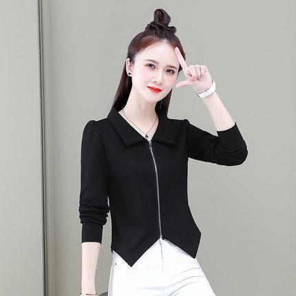 ジップカーディガン トップス カーディガン ショート ショート丈 袖あり 7分袖 七分袖 襟付き ファスナー 前開き かわいい 大人可愛い きれいめ シンプル カジュアル 大人 上品 おしゃれ お洒落