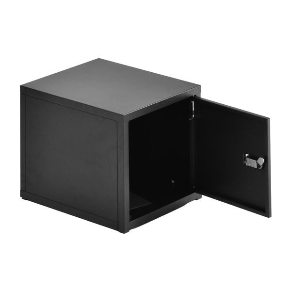 ロック付き収納 レクタンボックスS[ブラック]組立品