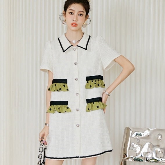 レディース スカート ワンピース シャツワンピ ミニスカート 膝丈 膝上 半袖 襟付き ポロカラー ストレート Aライン タック 刺繍 シフォン フリル コンサバ ボタン ギャザー かわいい 上品