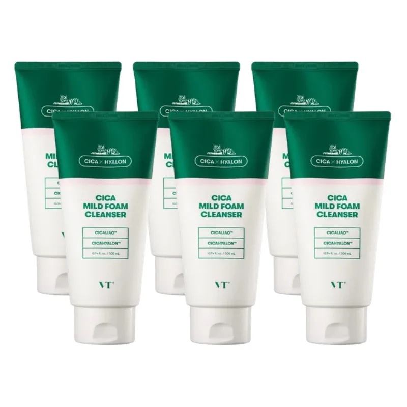 【シカ洗顔フォーム】マイルド泡クレンジング 低刺激·敏感肌用スキンケア 6個