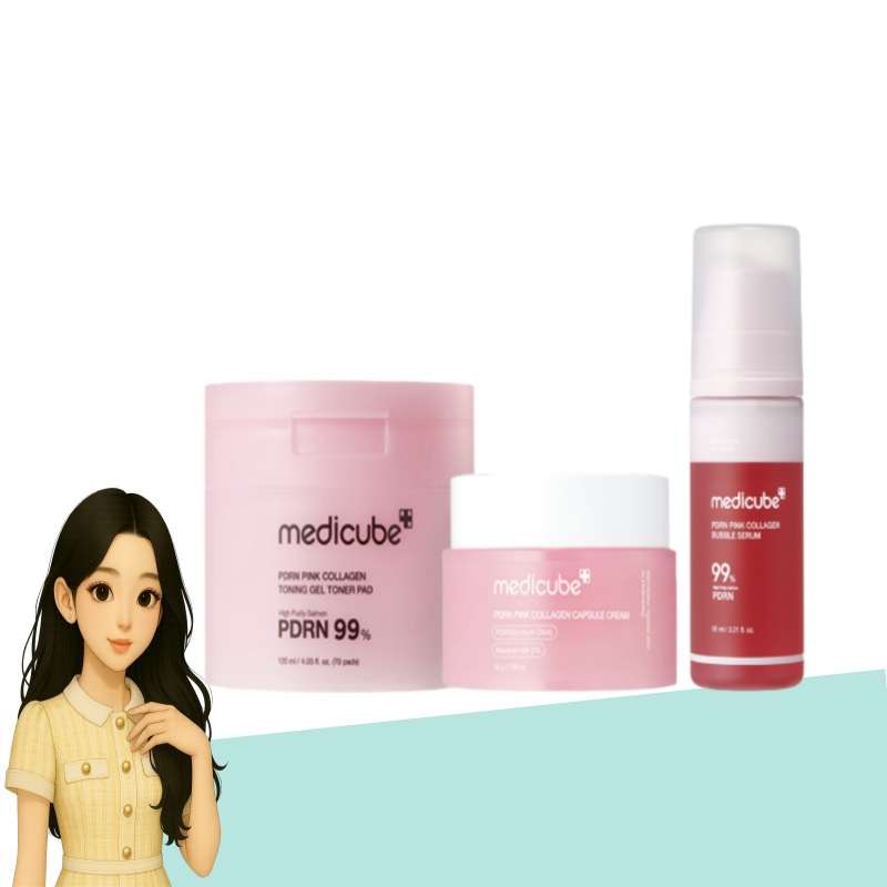 [PDRN ナイト3点セット]シミの跡は消して水分光は満たしてくれるPDRN最高の組み合わせ（ゲルパッド70枚 + カプセルクリーム + バブルパック）保湿 ケア 韓国コスメ