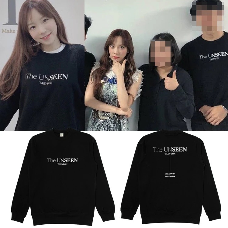 少女時代キムテヨンコンサートthe Unseenプルオーバープリントクルーネック服