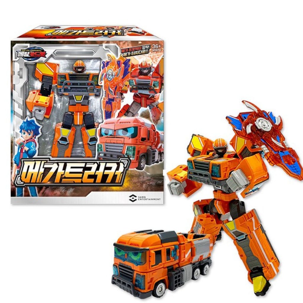 メタルカードボット メガトラッカー 変形ロボット おもちゃ ロボットモード ビークルモード 韓国アニメ 正規ライセンス品