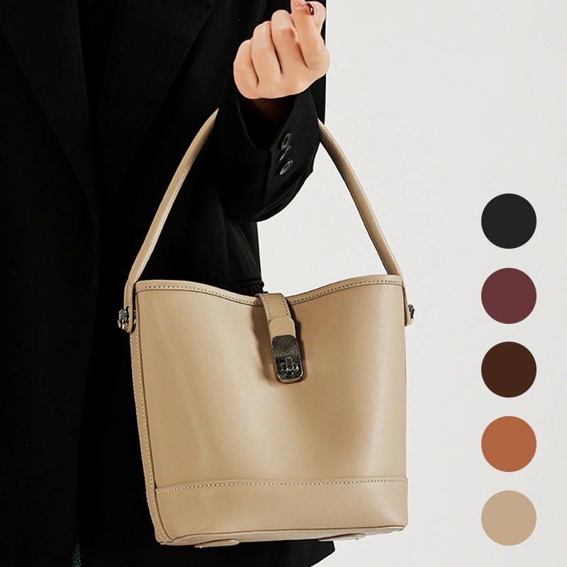 B263 本革 韓国 バケツバッグ ショルダーバッグ レディース 斜めがけバッグ トートバ ッグ 大容量 バッグ 通勤 肩ベルト調節可能 カバン バック 韓国ファッション